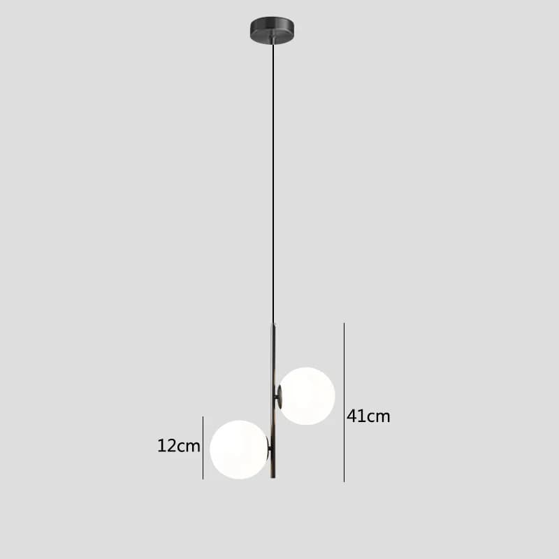 OUDELADI lampe suspendue en laiton noir boule de verre nordique lampes suspendues moderne salon sall