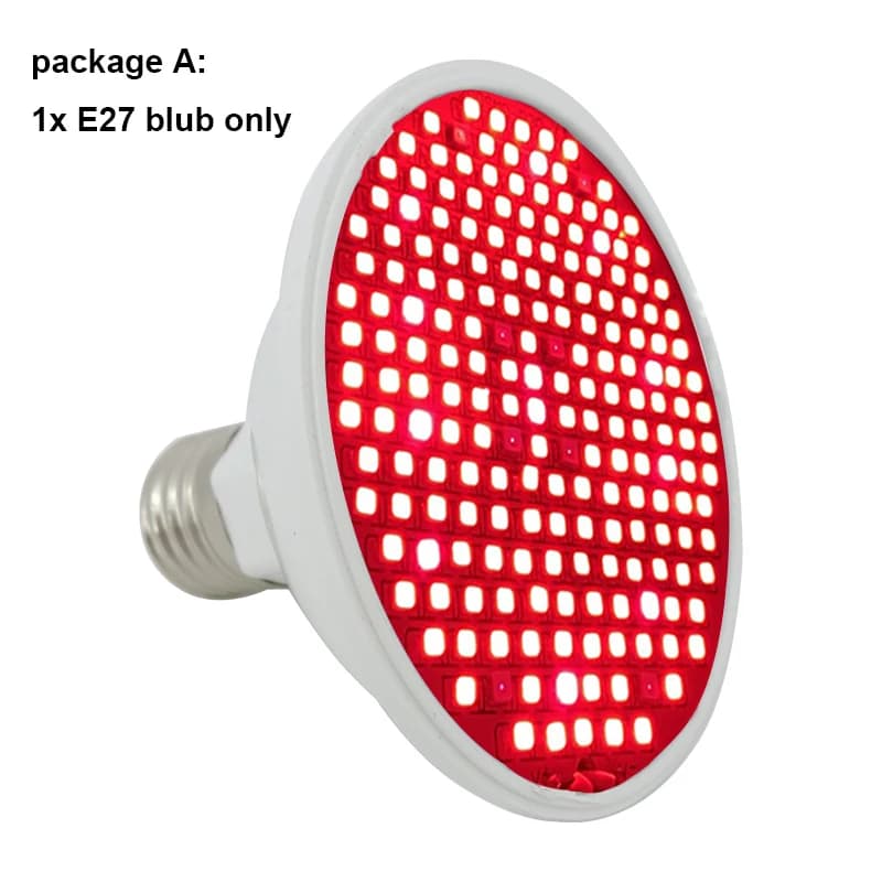 Ampoule LED rouge anti-âge E27 pour thérapie, lumière rouge profonde 660nm 850nm IR infrarouge, lamp