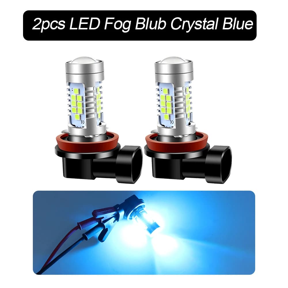 2 pièces pour Ford F-150 F150 1999 2000 2001 2002 2003 2004-2019 voiture LED antibrouillard avant Bl