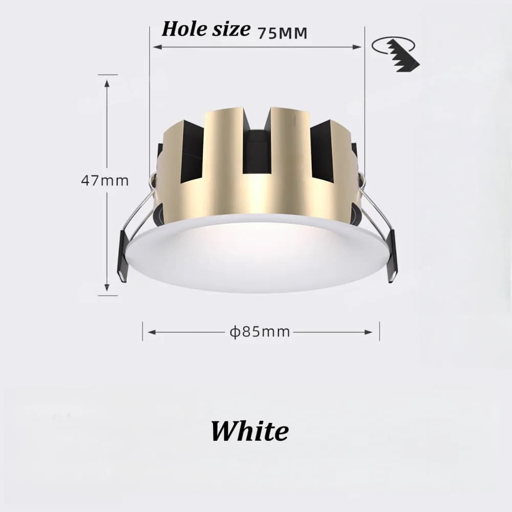 Spot lumineux LED COB encastrable anti-éblouissement, 15W, 12W, 220V, lampe de plafond, éclairage d'
