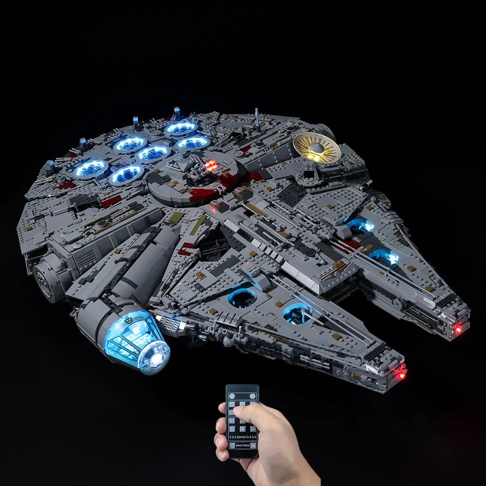 Ensemble de lumières LED créatives compatibles Lego 75192 Millennium Falcon, modèle de blocs de cons