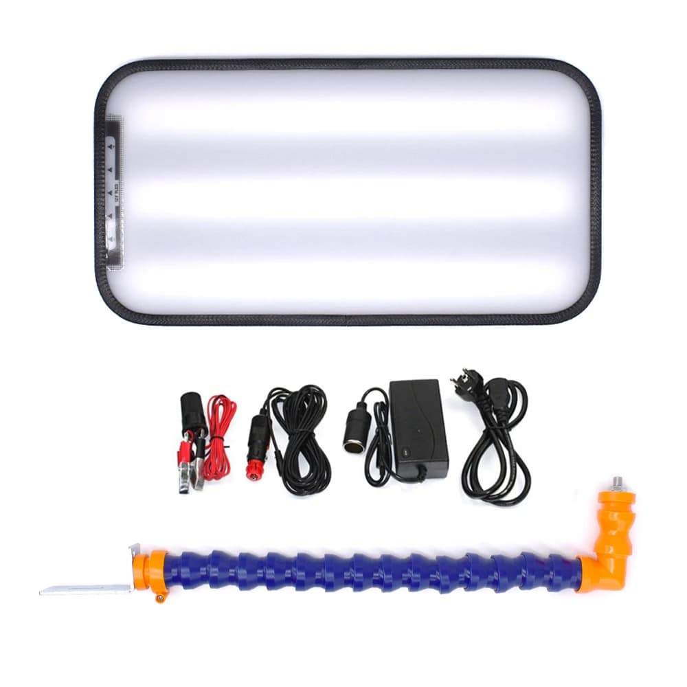 Lampe de détection contrôlable à 9 Led, lampe Pdr avec allume-cigare, alimentation pour la réparatio