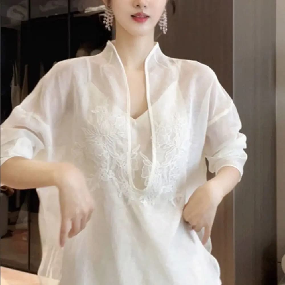 Vêtements accessoire dentelle tissu fleur Applique à la main blanc tissu Patch bricolage artisanat n