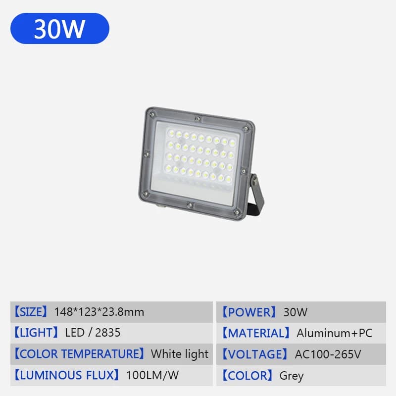 Projecteur LED projecteur AC 220V 5 200W 150W 100W 50W 30W lumière LED extérieure projecteur IP66 ét