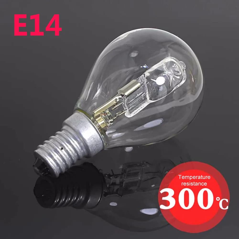 Ampoule de four halogène haute température, lampe à vis E14 P45, 40W
