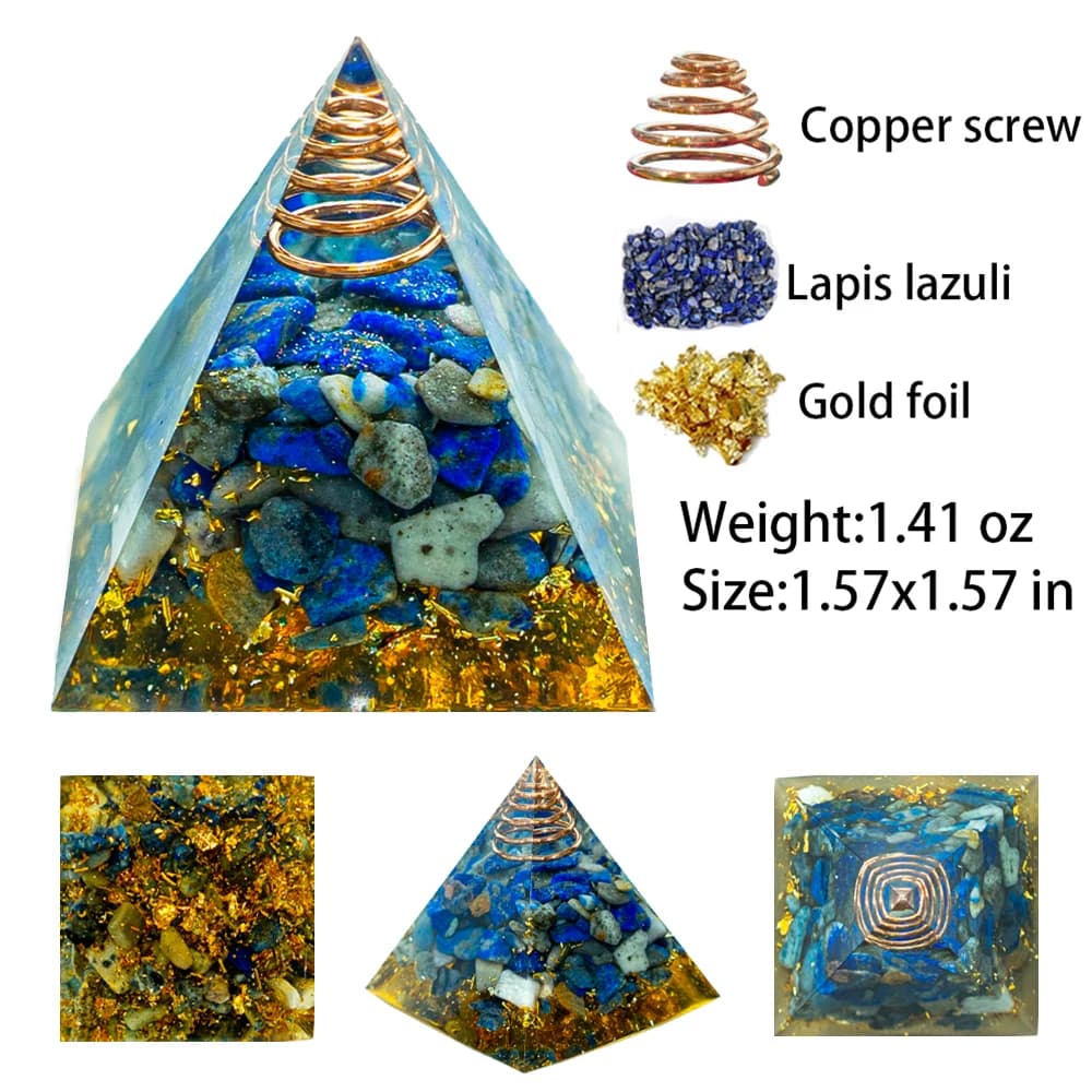 Pyramide en cristal naturel de 4 cm pour l'équilibrage des chakras et la géométrie sacrée - Aide au 