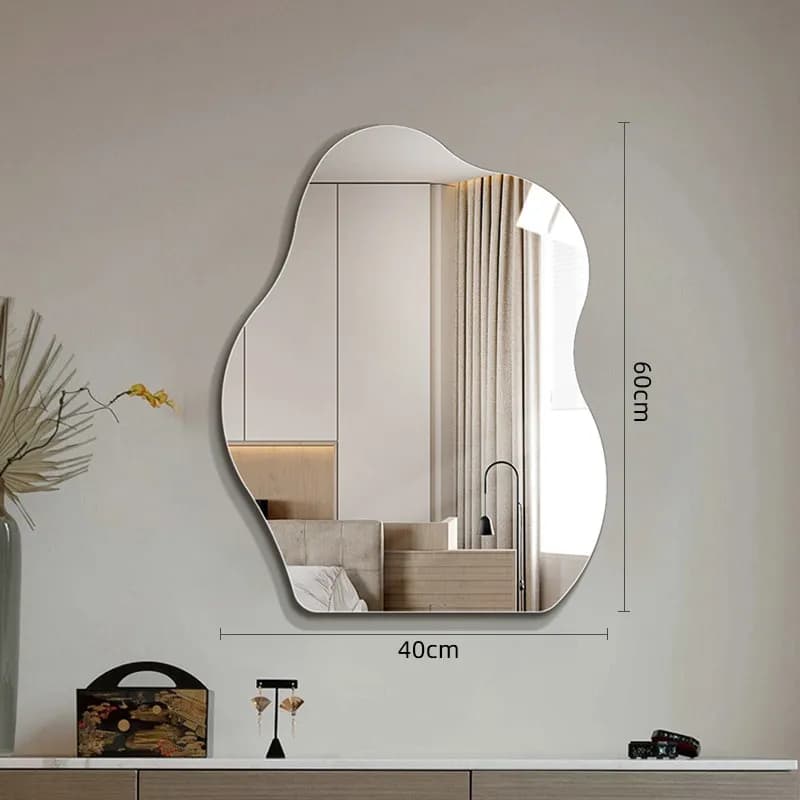 Petits accessoires de salle de bain : Miroir mural de douche LED intelligent moderne, rechargeable,