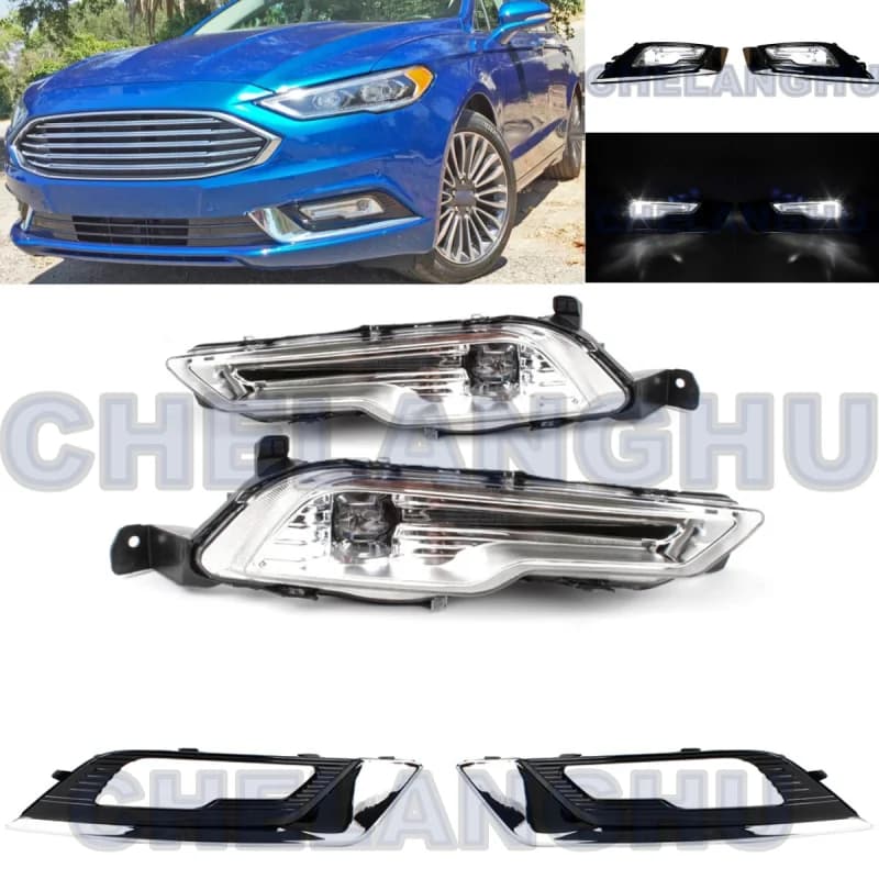 Feu antibrouillard LED pour Ford Fusion 2017 2018, 1 ensemble de phares antibrouillard avant + couve