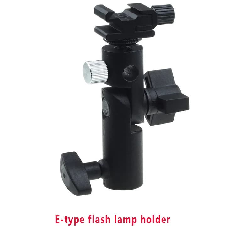 Support de lampe flash de type E, support supérieur de chaussure chaude en métal, parapluie à lumièr