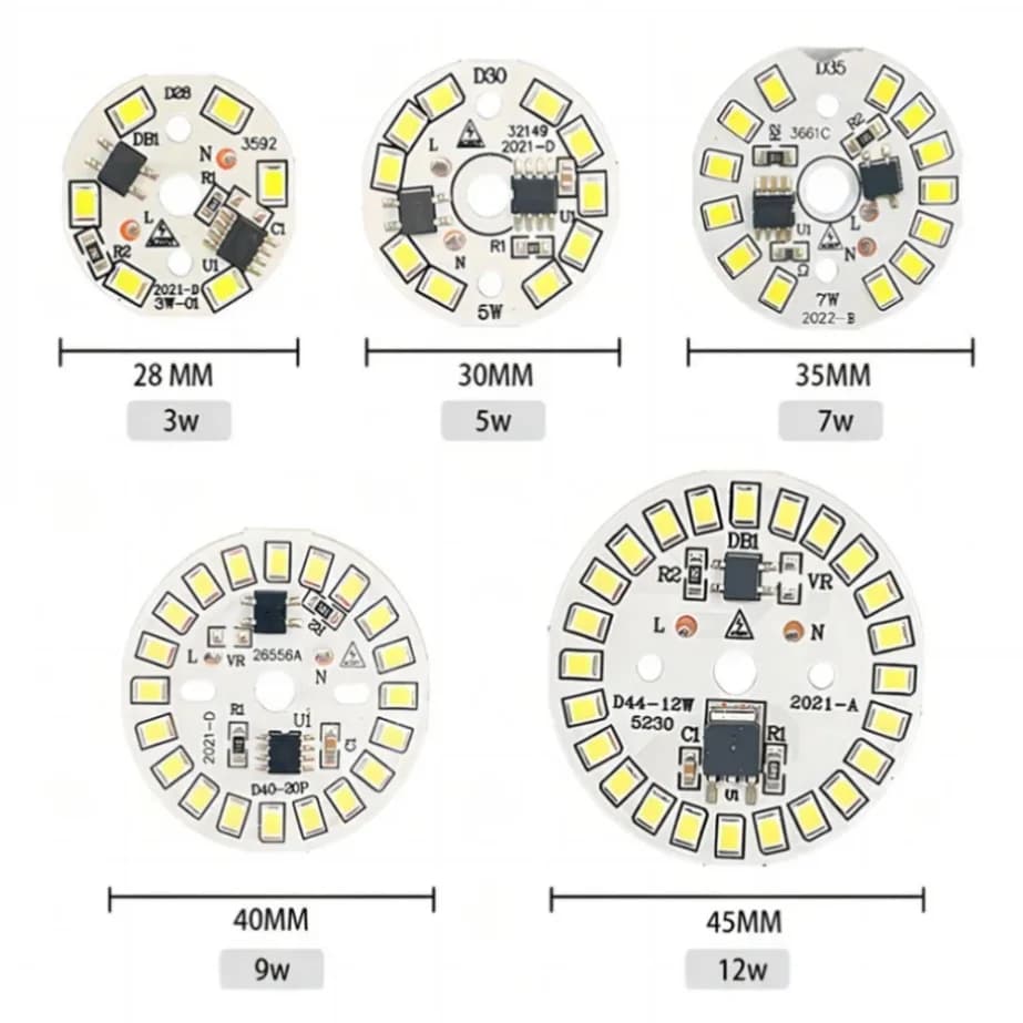 PaaMaa LED ampoule Patch lampe SMD plaque Module circulaire Source de lumière plaque pour ampoule lu