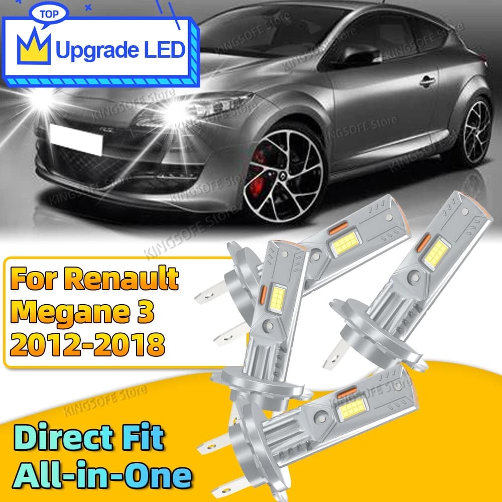 2/4 pièces 30000LM LED voiture lumière mise à niveau puce H7 phare LED feux de croisement pour Renau