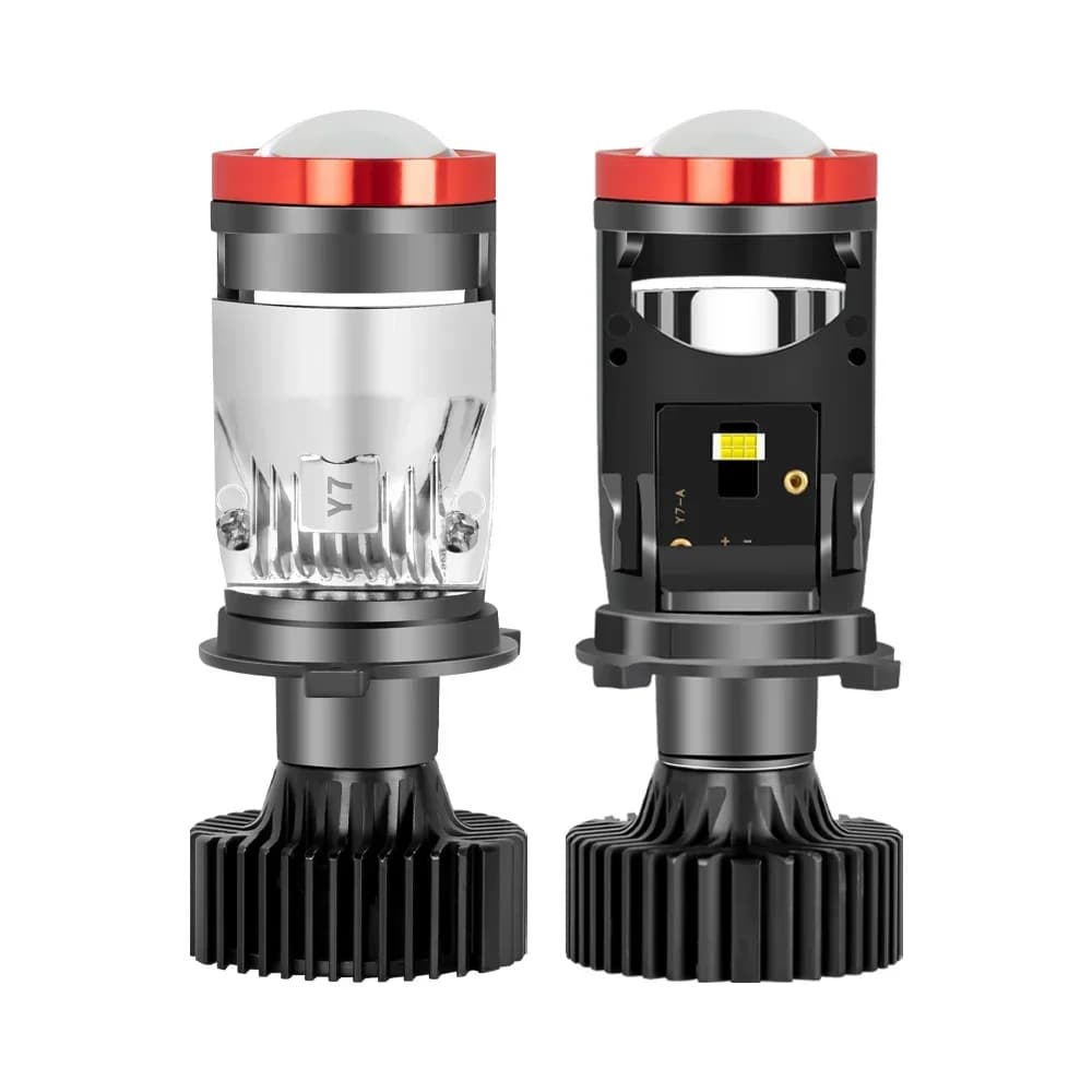 Lentille de projecteur LED Y7 H4, Mini lentilles LED H4, ampoules de phares automobiles, faisceau ha