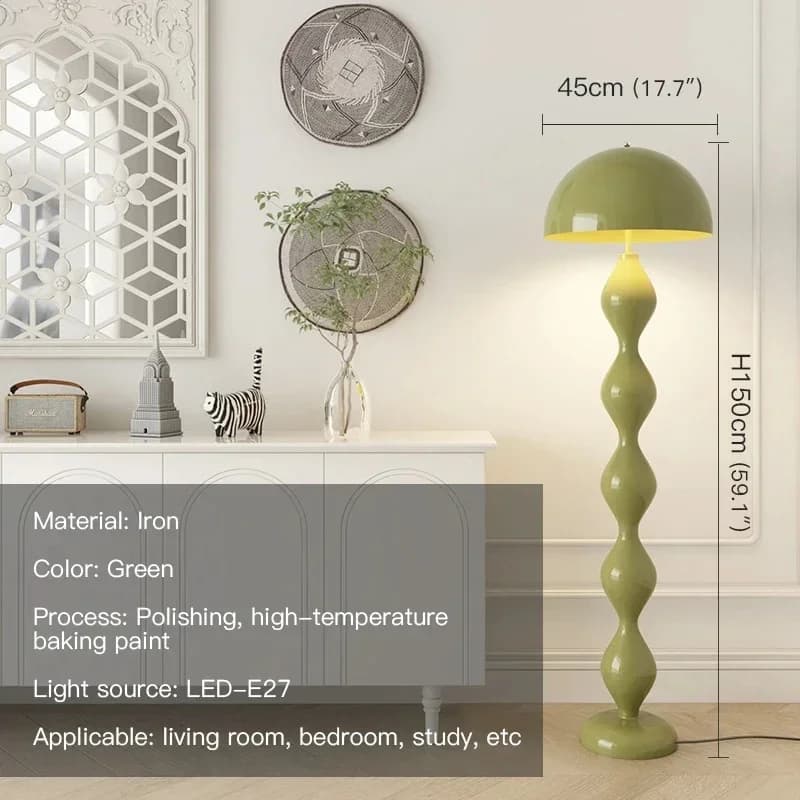 Nordique créatif coloré champignon LED lampadaire salon canapé chambre tête hôtel design lumière écl