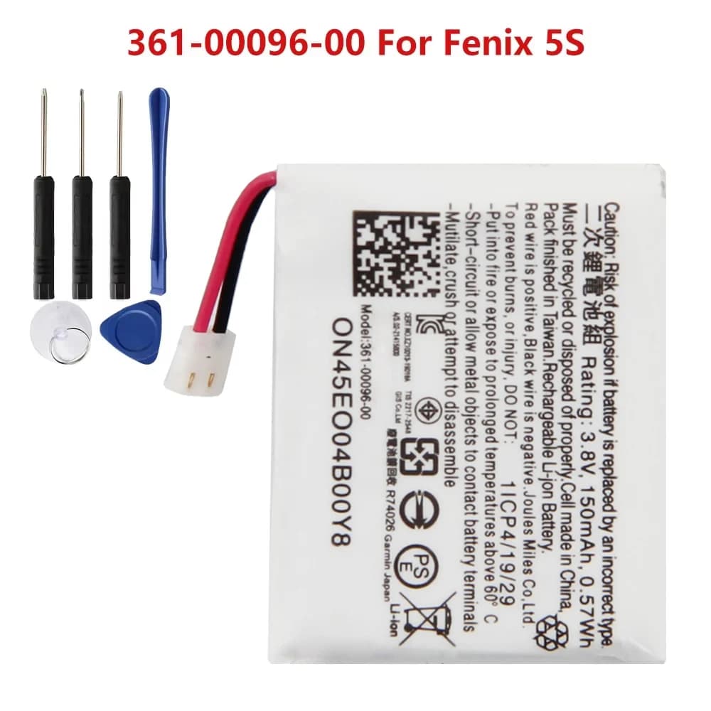 Batterie de remplacement 361-00097-00 361-00096-00 361-00098-00 pour Garmin Fenix 5 6 5S 5X plus Fen