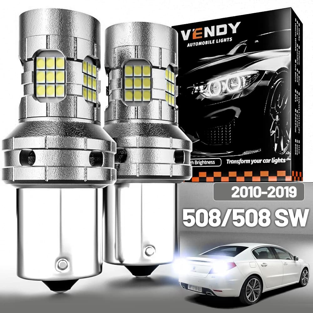 Feu de recul LED pour Peugeot 508 SW 2010 – 2019, 2 pièces, lampe de secours 2011 2012 2013 2014 201