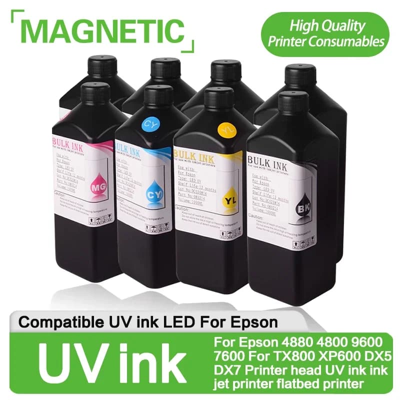 Encre UV LED pour imprimante modifiée, tête d'impression femelle, Epson 1000, L800, L1800, L805, R18