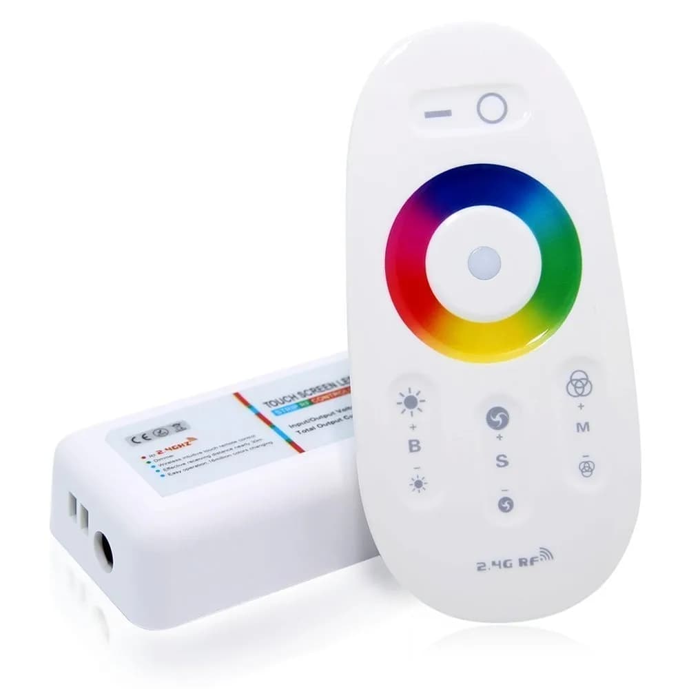 Contrôleur LED sans fil 12V 24V 18A 2.4G, contrôleur RGBW, panneau tactile mural, bande LED RGB à di