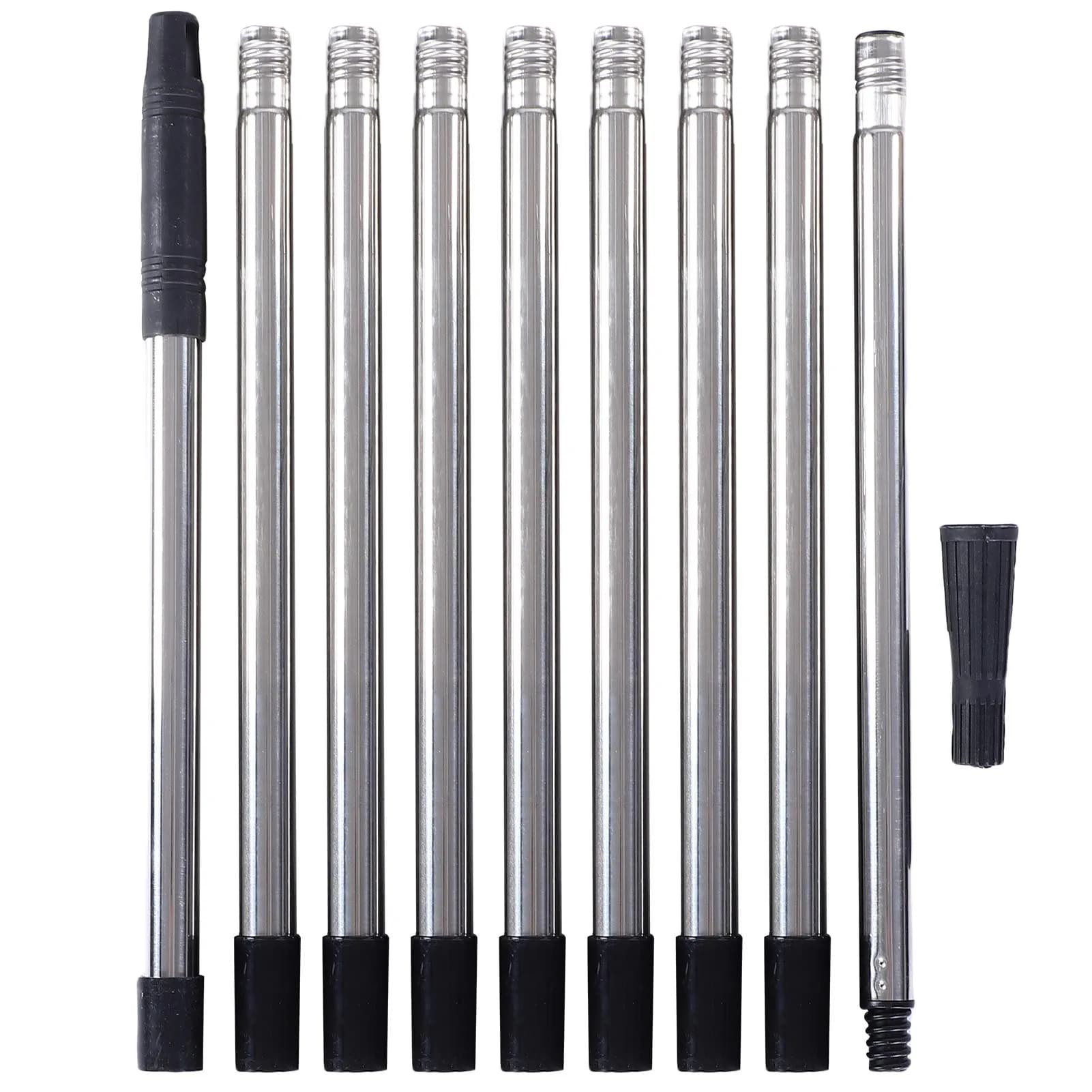 Perche d'extension pour rouleau à peinture en acier inoxydable 13,1 pieds 10 segments détachables av