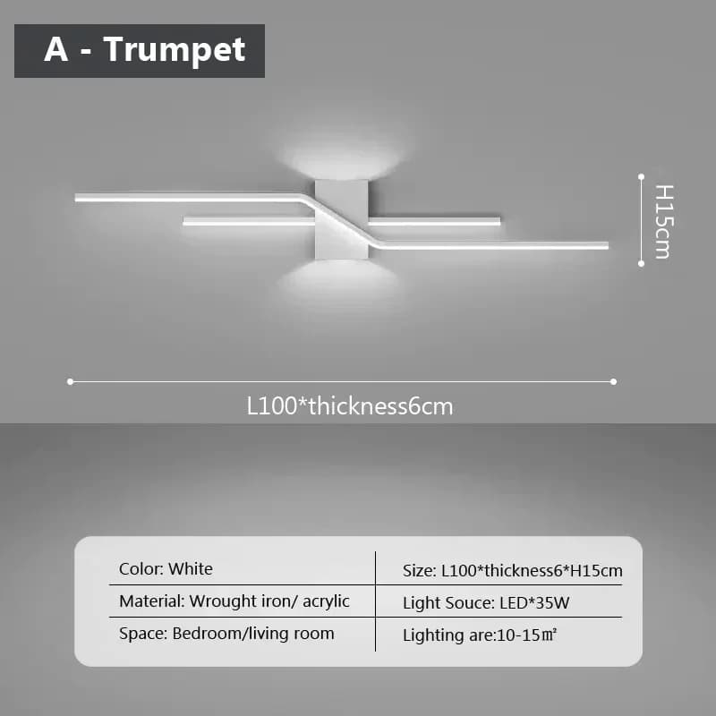 Applique murale LED moderne noire et blanche pour salon, chambre à coucher, chevet, éclairage décora