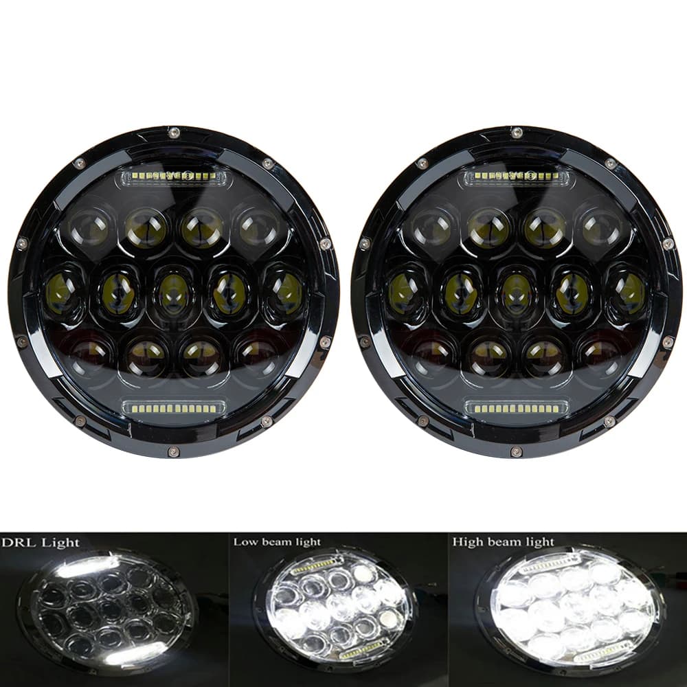 DOT EMARK pour Land Rover Defender 7 pouces phares LED 10 pièces LED lampe de mise à niveau remplace
