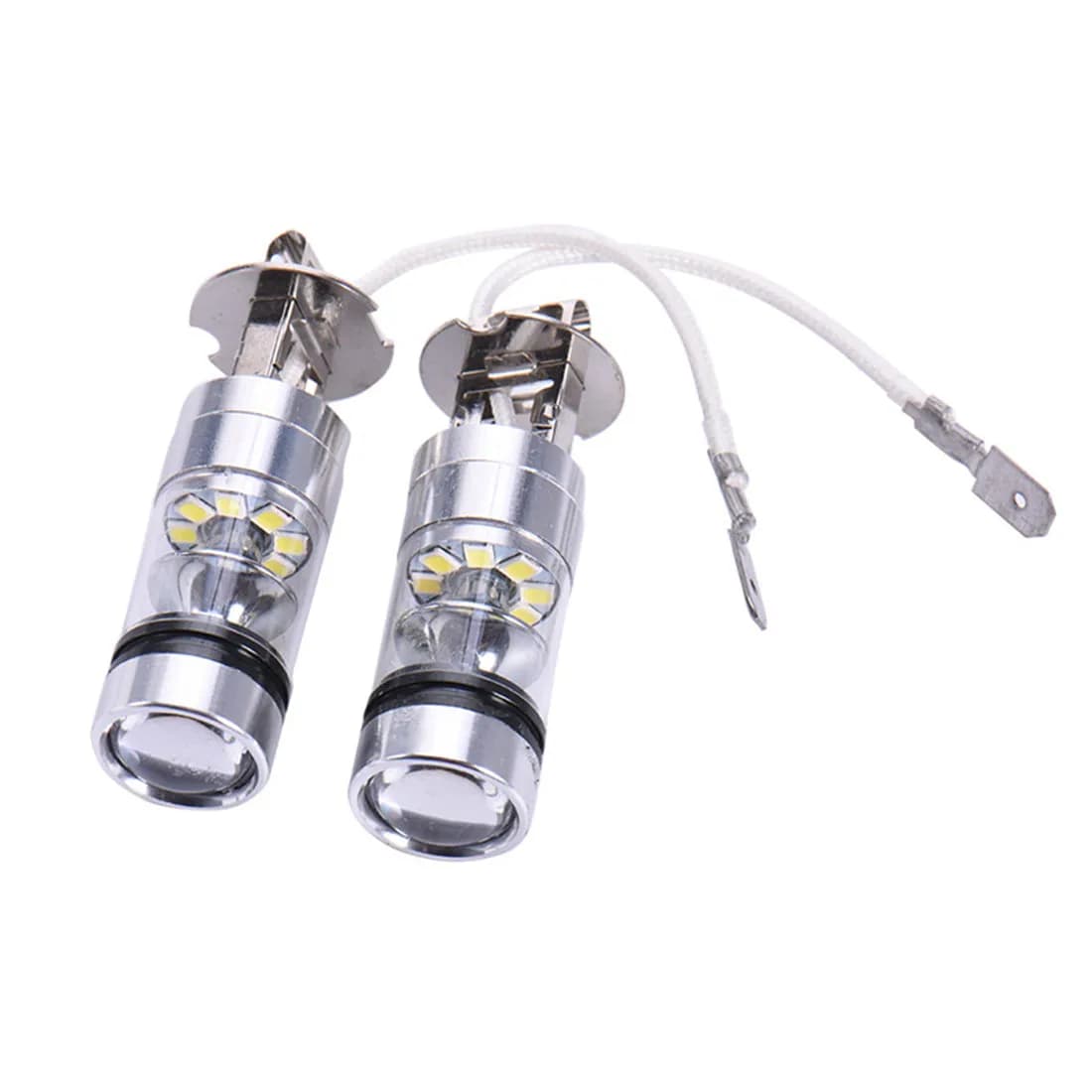 Ampoules antibrouillard LED H3, feux de croisement et de croisement, 100W 6000K, Super blanc 6000K, 