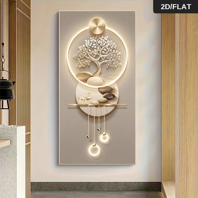 1 pièce de décoration murale en toile sans cadre, style minimaliste moderne et luxe léger, avec écla