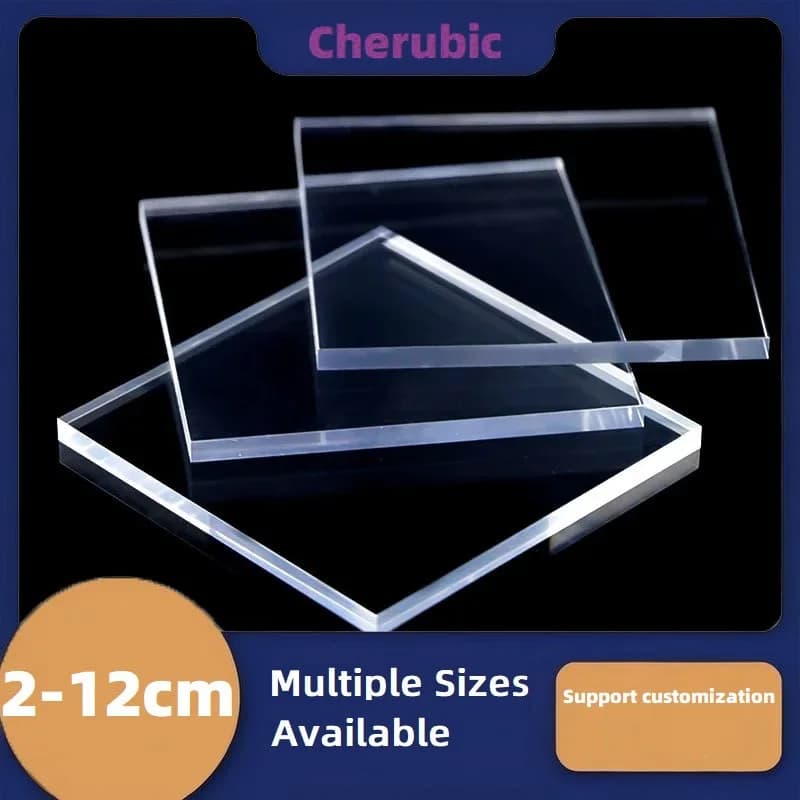 Panneau de Plexiglas en plastique, feuille acrylique transparente, 6x6cm 7x7cm 8x8cm 9x9cm 10x10cm