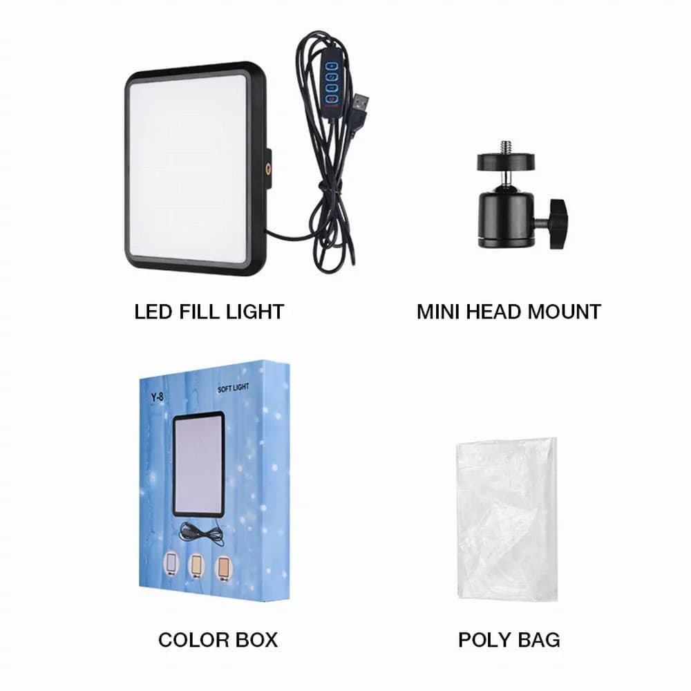 Panneau lumineux vidéo haute puissance 160 LED 2800k-7000k pour photographie avec télécommande pour 