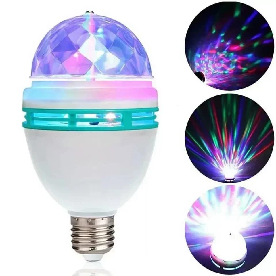 Lumières rotatives colorées ampoules boule magique lumières d'ambiance domestique lumières de Flash 