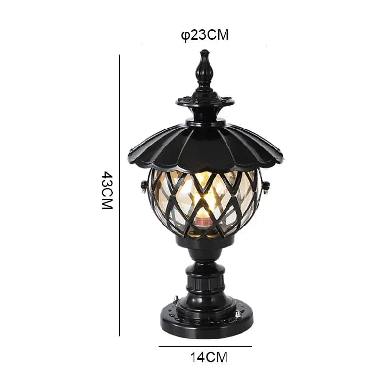 Lampe murale extérieure de style européen étanche pour portail, colonne ou mur, idéale pour l'éclair