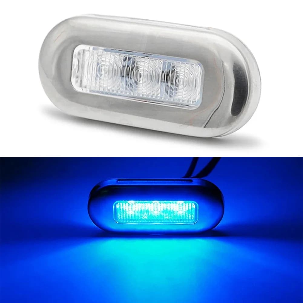 Lumière de courtoisie LED 3 LED, lampe de pont de yacht, lampe de transom marine 12V DC, feu de sign