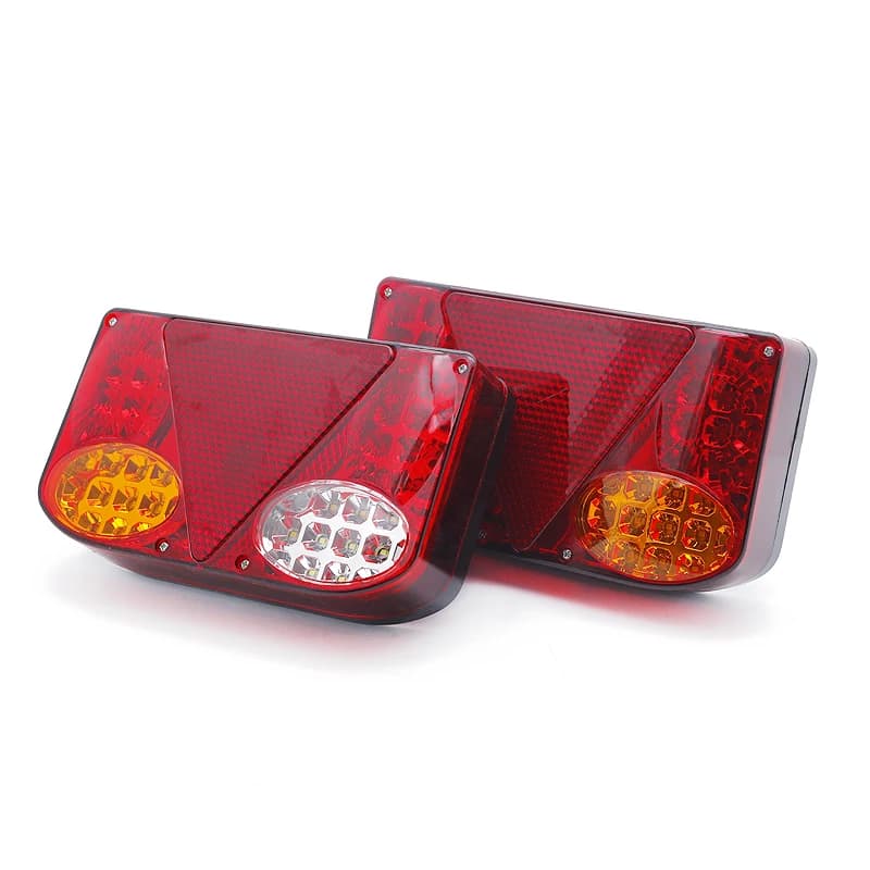 Feu arrière LED pour remorque, indicateur d'arrêt universel, rouge, clignotant, voiture, caravane, V