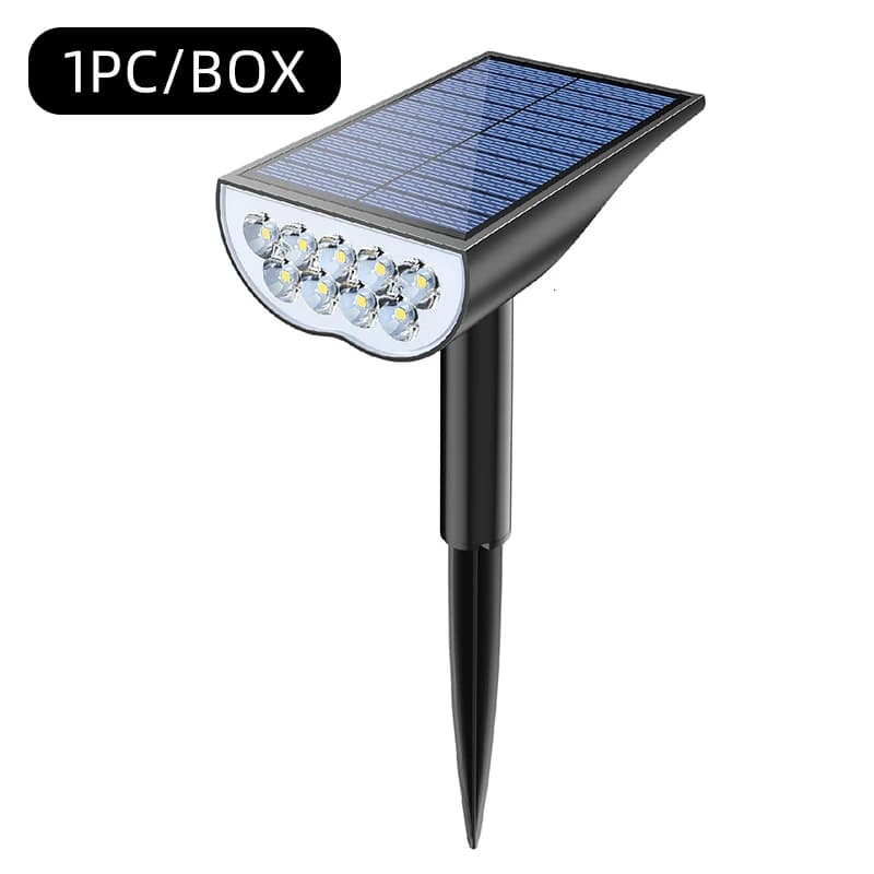 Lampe solaire pour arbre, projecteur extérieur double usage, éclairage paysager pour cour et pelouse