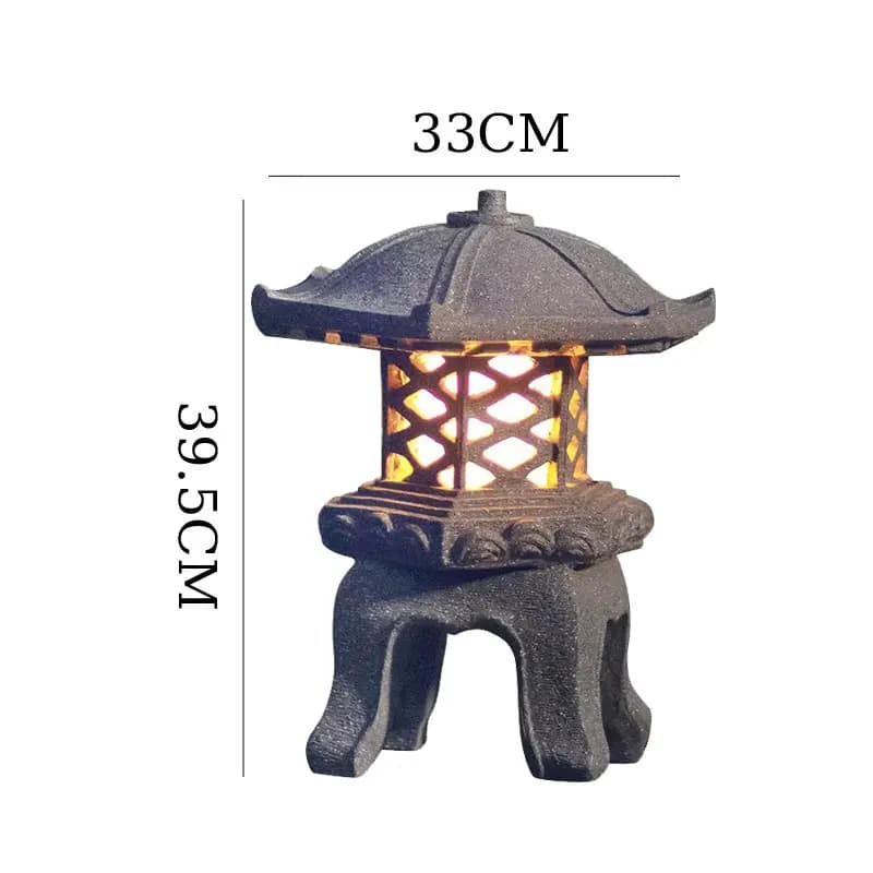 Lampe de pelouse décorative créative en forme de pavillon pour villas, cours, allées de jardin, pays