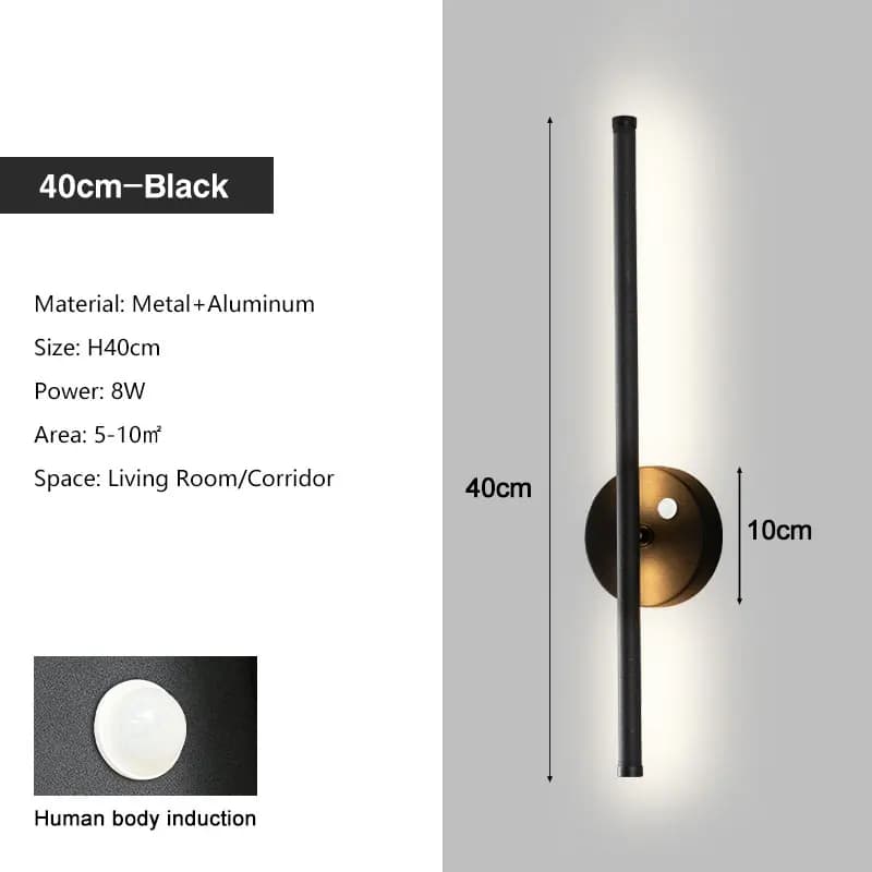 Intérieur PIR mouvement capteur humain mur LED lampes pour couloir Foyer Induction mur LED lumières