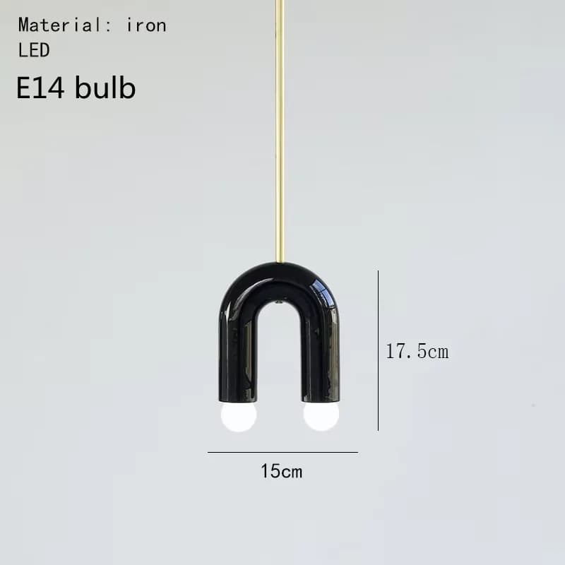 Lampe LED suspendue en forme de haricot magique, design danois, créatif, pour Restaurant, chambre à 