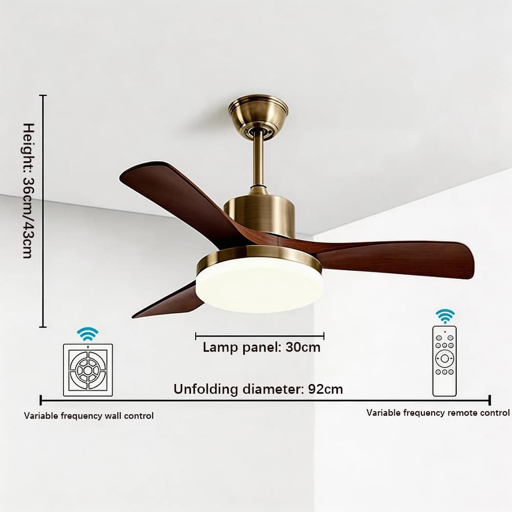 Nouveau Ventilateur de Plafond Atmosphérique avec Lampe pour Salon, Salle à Manger, Chambre à Couche