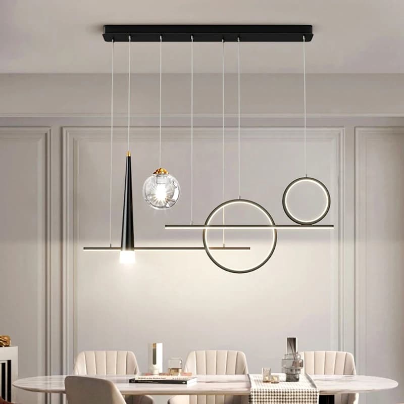 Plafonnier LED Suspendu au Design Nik, Luminaire Décoratif de Plafond, Idéal pour un Salon ou une Sa