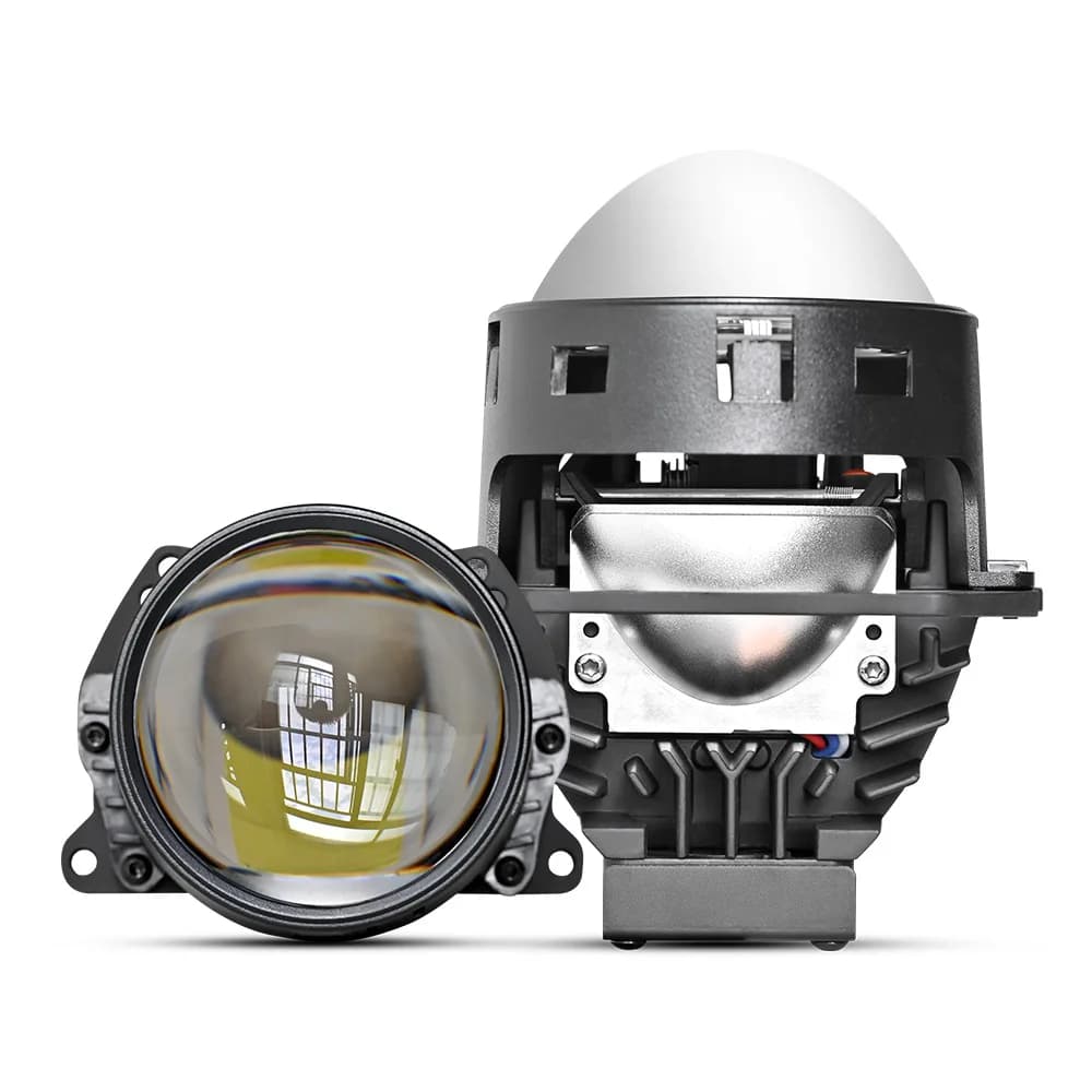 Phare de projecteur bi-led de 3 pouces, effet Laser à double faisceau, 12W, haute puissance, Ultra l