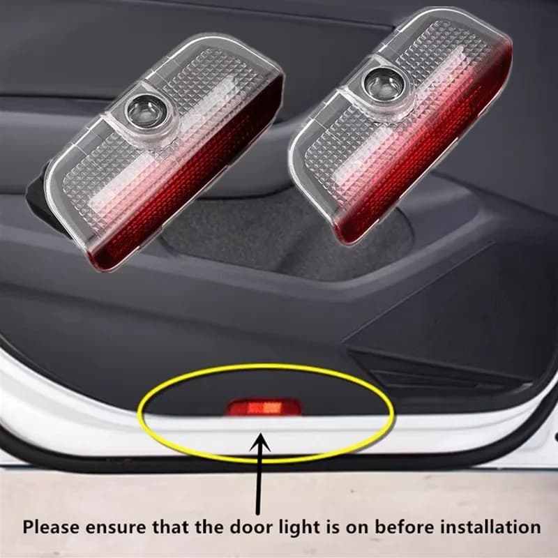 Projecteur de bienvenue LED bleu, 2 pièces, lampe de porte de voiture, accessoires pour VW Golf 5 6
