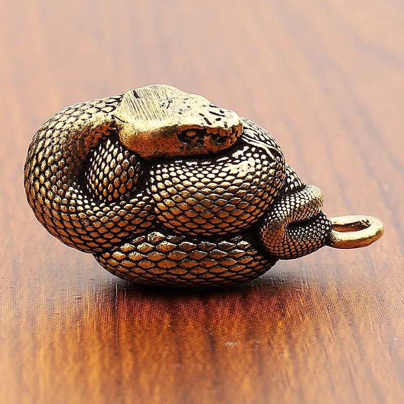 Vintage Copper Snake Ornament Decorations Tea Pet Antique Animal Boa Figurines Miniatures Home Decor
