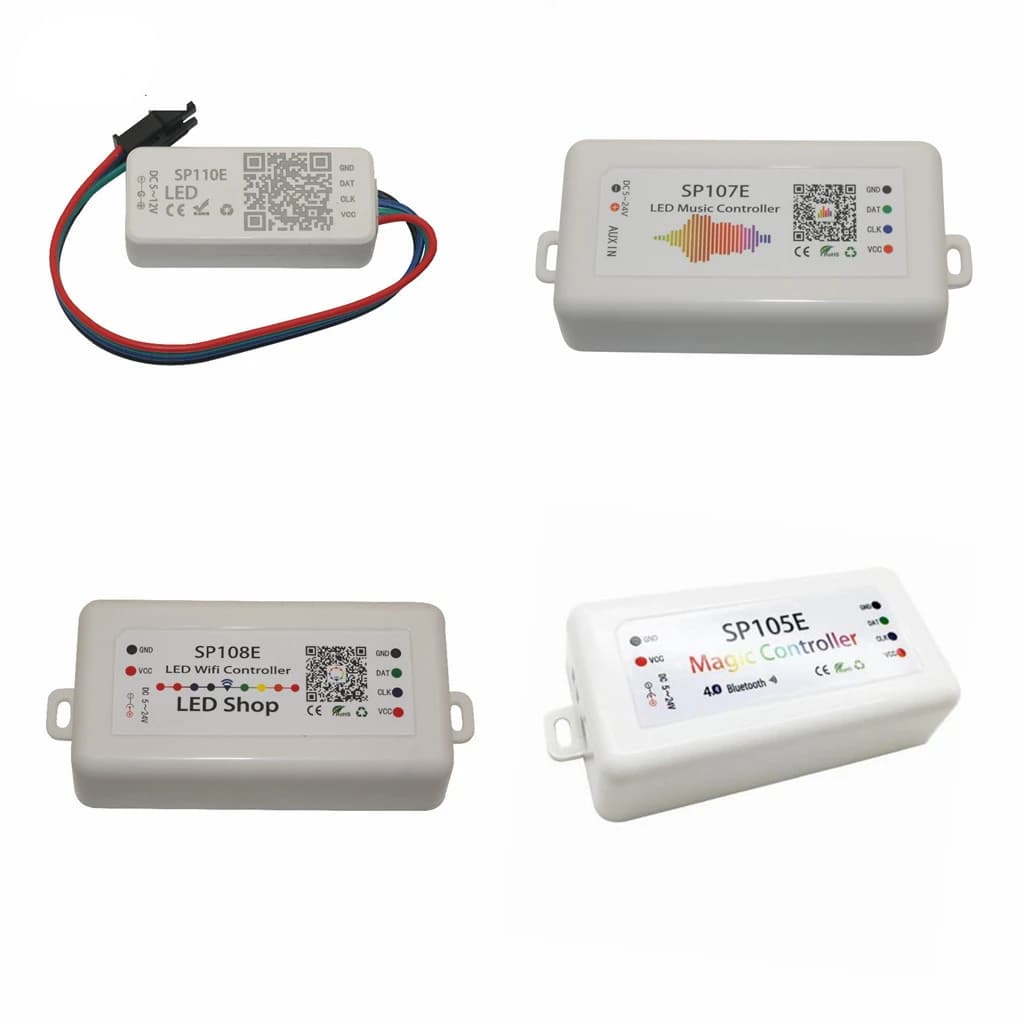 Contrôleur de bande lumineuse LED Bluetooth DC5-24V, SP110E SP105E, contrôleur wifi pour bande lumin