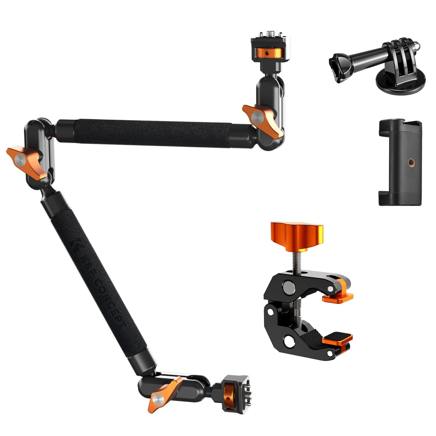 Kit de fixation Magic Arm K&F CONCEPT 22 pouces – Support de caméra de bureau à bras articulé long à