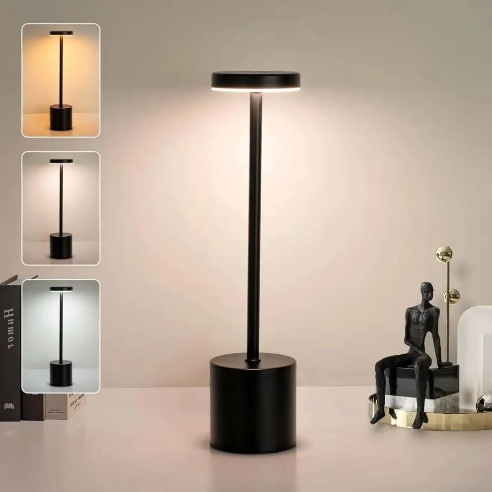 Lampe de Table classique USB Rechargeable veilleuse gradation continue tactile lampe de bureau 3 cou