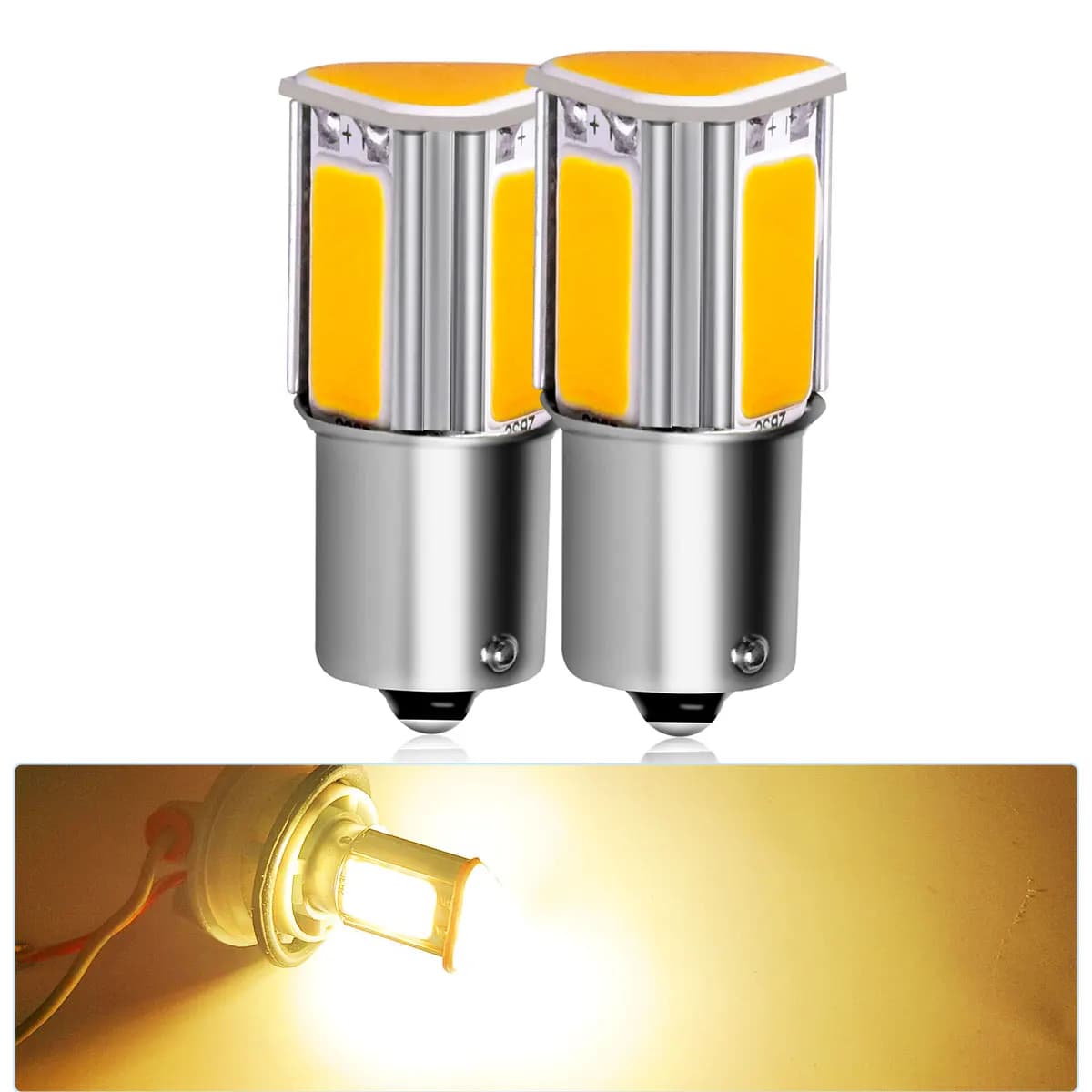 1156 BA15S 1157 BAY15D 2 pièces 12V blanc jaune rouge vert bleu glace LED ampoules de feu de frein g