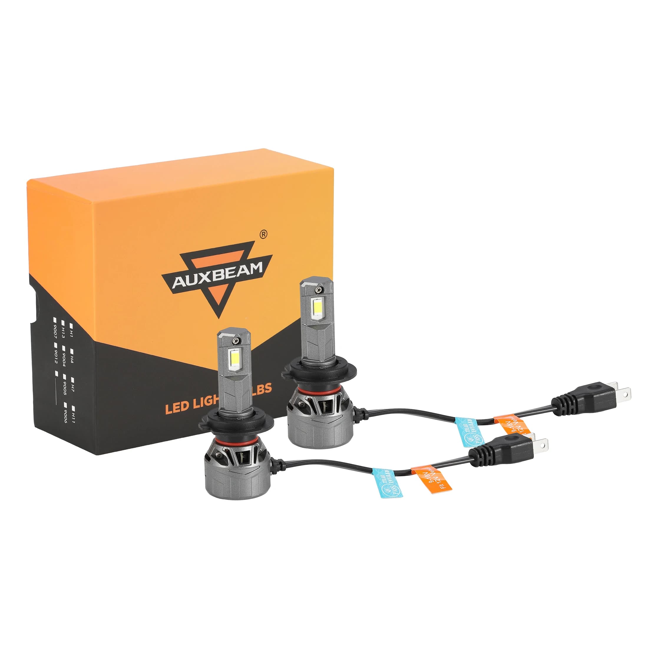 Ampoules de phares LED AUXBEAM h1 h7 9005 9006 22000LM 100W 6500K BLANC avec CAN-Bus intégré, taille