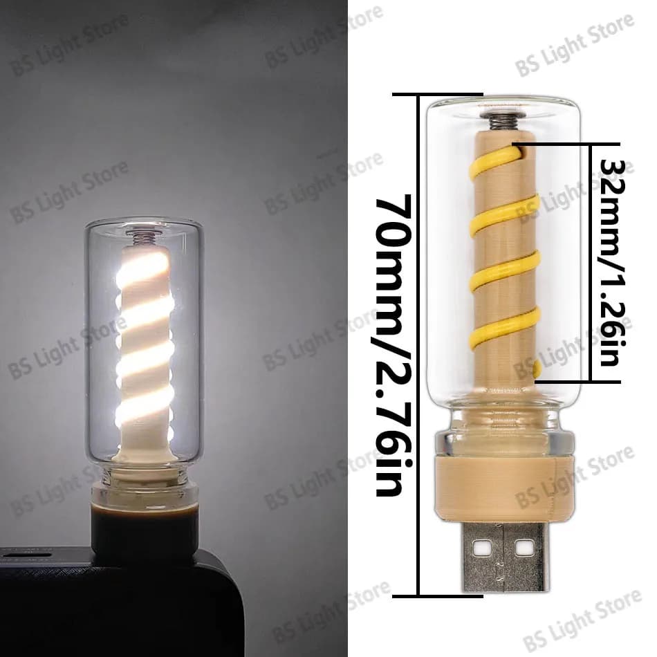 Ampoule LED 5V USB à intensité variable, source lumineuse tactile, perle lumineuse DC5V, style rétro