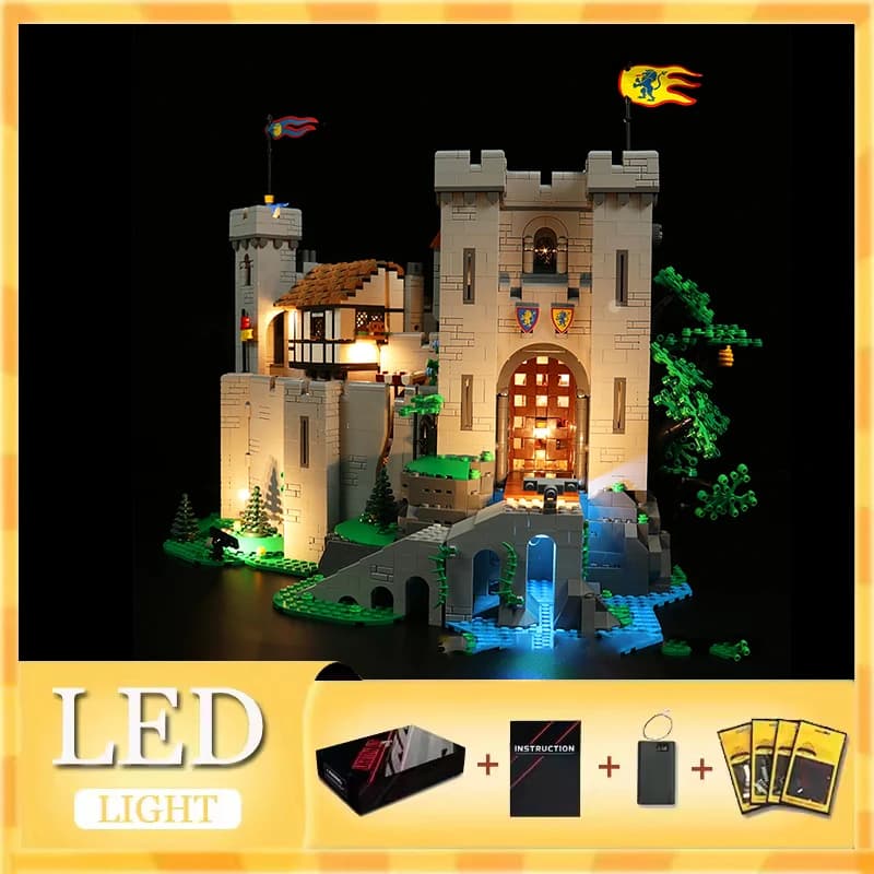 Kit d'éclairage LED DIY pour le château du roi Lion LEGO 10305 (lumière LED uniquement, modèle sans