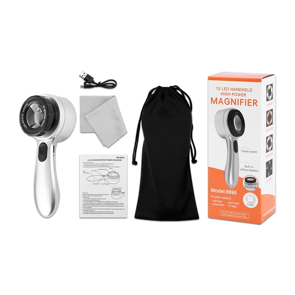 Loupe portative 30X polarisée, Dermatologie cutanée, dérmascope LED, grossissement réglable, analyse