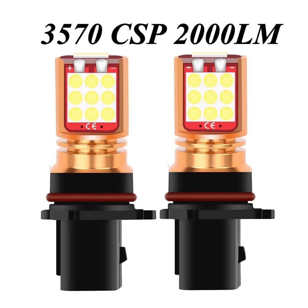 Ampoules LED P13W super lumineuses, 3570 CSP, 2000LM, DRL automatique, feux de jour, phares antibrou